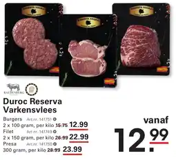 Sligro Duroc Reserva Varkensvlees aanbieding