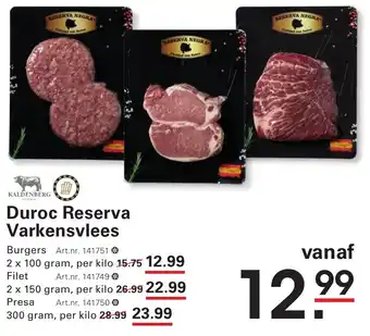 Sligro Duroc Reserva Varkensvlees aanbieding