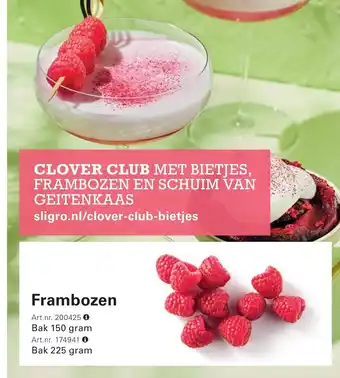 Sligro Frambozen aanbieding