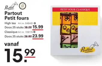 Sligro Partout Petit fours aanbieding