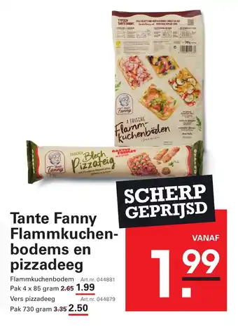 Sligro Tante Fanny Flamm kuchenböden en pizzadeeg aanbieding