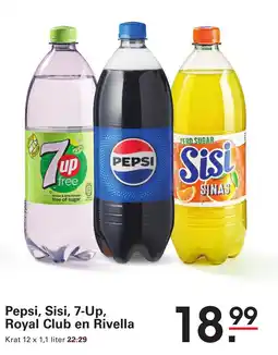 Sligro Pepsi, Sisi, 7-Up, Royal Club en Rivella aanbieding