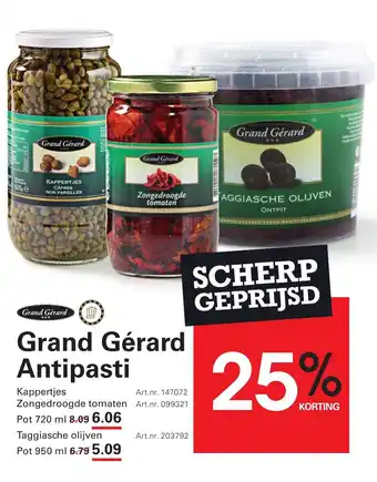 Sligro Grand Gérard Antipasti aanbieding