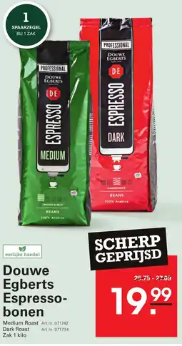Sligro Douwe Egberts Espresso bonen aanbieding