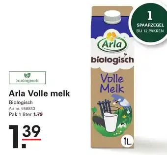 Sligro Arla Volle melk Biologisch aanbieding