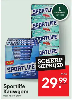 Sligro Sportlife Kauwgom aanbieding