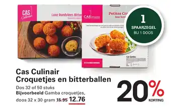 Sligro Cas Culinair Croquetjes en bitterballen aanbieding