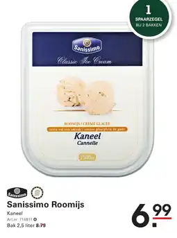 Sligro Sanissimo Roomijs Kaneel aanbieding