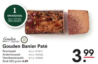 Sligro Gouden Banier Paté aanbieding