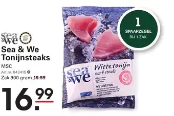 Sligro Sea & We Tonijnsteaks aanbieding