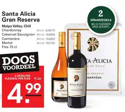 Sligro Santa Alicia Gran Reserva aanbieding