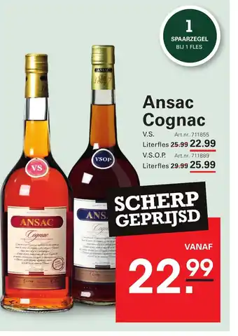 Sligro Ansac Cognac aanbieding