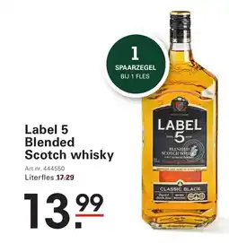 Sligro Label 5 Blended Scotch whisky aanbieding