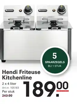 Sligro Hendi Friteuse Kitchenline aanbieding