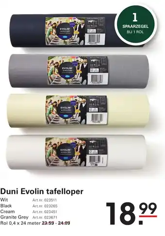 Sligro Duni Evolin tafelloper aanbieding