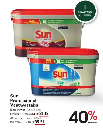 Sligro Sun Professional Vaatwastabs aanbieding