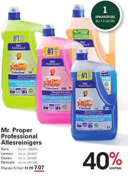 Sligro Mr. Proper Professional Allesreinigers aanbieding