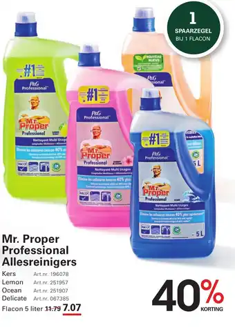 Sligro Mr. Proper Professional Allesreinigers aanbieding