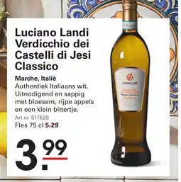 Sligro Luciano Landi Verdicchio dei Castelli di Jesi Classico aanbieding