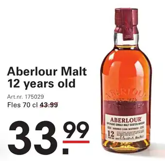 Sligro Aberlour Malt 12 years old aanbieding