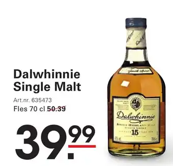 Sligro Dalwhinnie Single Malt aanbieding
