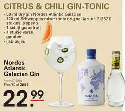 Sligro Nordes Atlantic Galacian Gin aanbieding