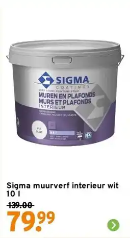 GAMMA Sigma muurverf interieur wit 10 l aanbieding