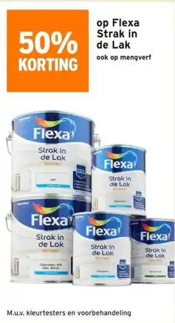 GAMMA 50% KORTING op Flexa Strak in de Lak ook op mengverf aanbieding