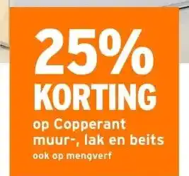 GAMMA 25% KORTING op Copperant muur-, lak en beits ook op mengverf aanbieding
