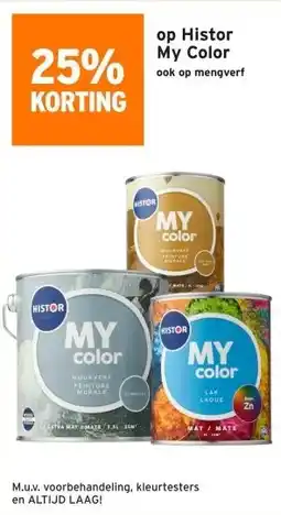 GAMMA 25% KORTING op Histor My Color ook op mengverf aanbieding