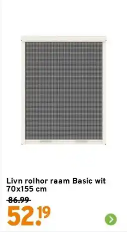 GAMMA Livn rolhor raam Basic wit 70x155 cm aanbieding