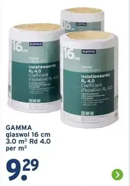 GAMMA GAMMA glaswol 16 cm 3.0 m² Rd 4.0 aanbieding