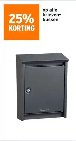 GAMMA 25% KORTING op alle brieven- bussen aanbieding