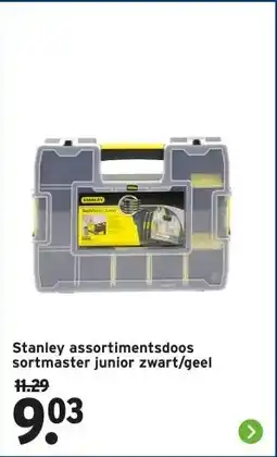GAMMA Stanley assortimentsdoos sortmaster junior zwart/geel aanbieding