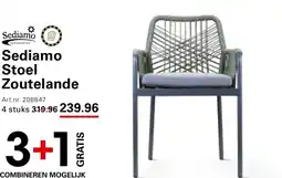 Sligro Sediamo Stoel Zoutelande aanbieding