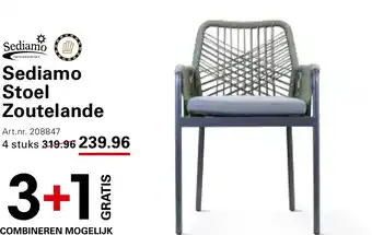 Sligro Sediamo Stoel Zoutelande aanbieding