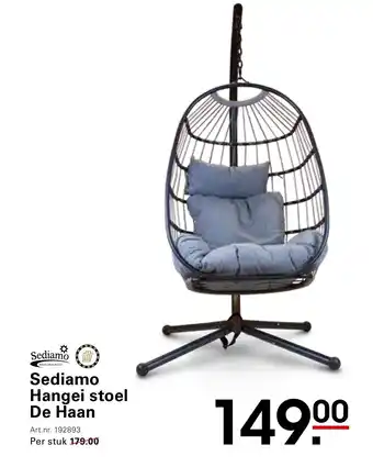 Sligro Sediamo Hangei stoel De Haan aanbieding