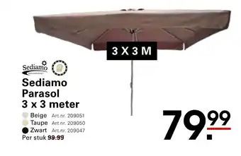 Sligro Sediamo Parasol aanbieding