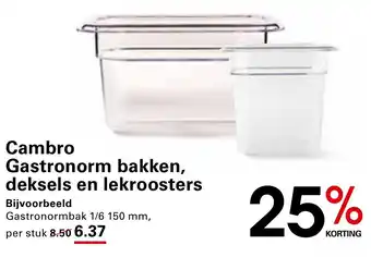 Sligro Gastronorm bakken, deksels en lekroosters aanbieding