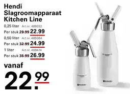 Sligro Hendi Slagroomapparaat Kitchen Line aanbieding