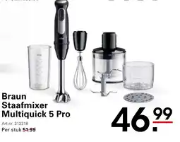 Sligro Braun Staafmixer Multiquick 5 Pro aanbieding