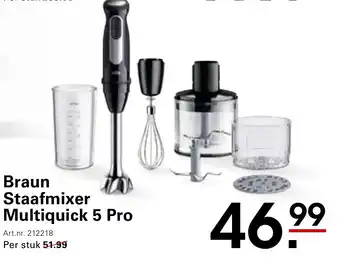 Sligro Braun Staafmixer Multiquick 5 Pro aanbieding