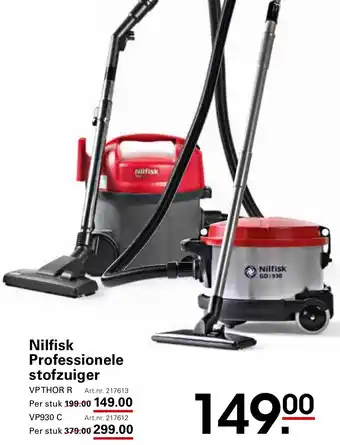 Sligro Nilfisk Professionele stofzuiger aanbieding