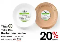 Sligro Take Dis Kartonnen borden aanbieding