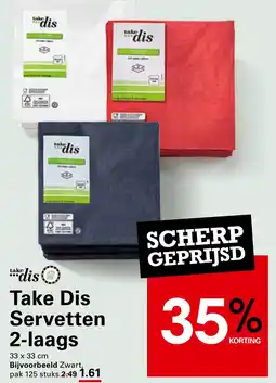 Sligro takdis Take Dis Servetten 2-laags aanbieding