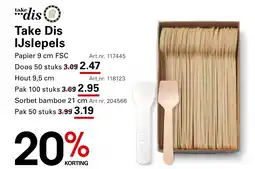 Sligro Take Dis IJslepels aanbieding