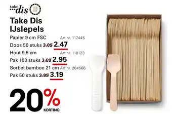 Sligro Take Dis IJslepels aanbieding