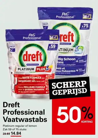 Sligro Dreft ProfessionalVaatwastabs aanbieding