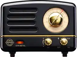 Bol.com MUZEN OTR Metal - Draagbare FM-radio Bluetooth luidspreker - Zwart aanbieding