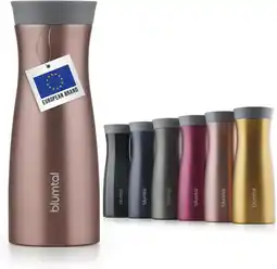 Amazon Blumtal - Thermosbeker 380 ml - Thermobeker koffie - Roestvrij staal - Reismok - Mellow Pink aanbieding